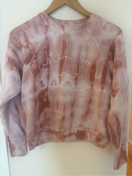 Spiritual Gangster Tops - Spiritual Gangster Tie-Dye Crew Sweatshirt - Mauve Blush